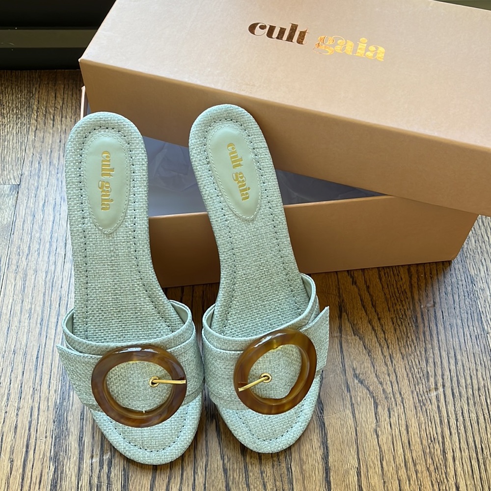 Cult Gaia Nelly Raffia Sandal